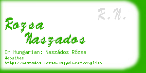 rozsa naszados business card