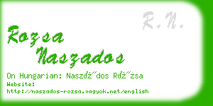 rozsa naszados business card